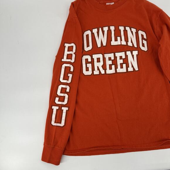 Vintage Bowling Green State University Shirt Men Large Orange Sleeve Print BGSU - Picture 6 of 11